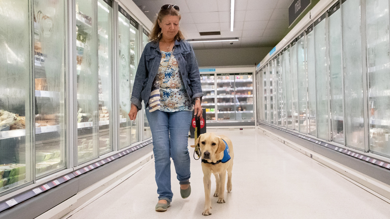 Janice and Charlie in a supermarket Janice and Charlie in a supermarket