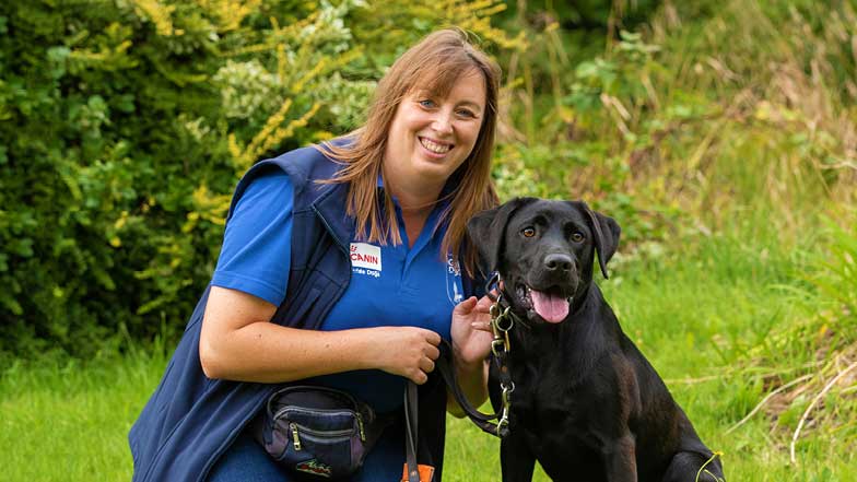 Skye with her Trainer Skye with her Trainer