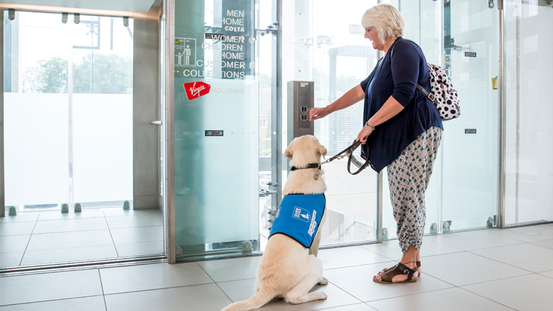 Spirit and Jill next to a lift