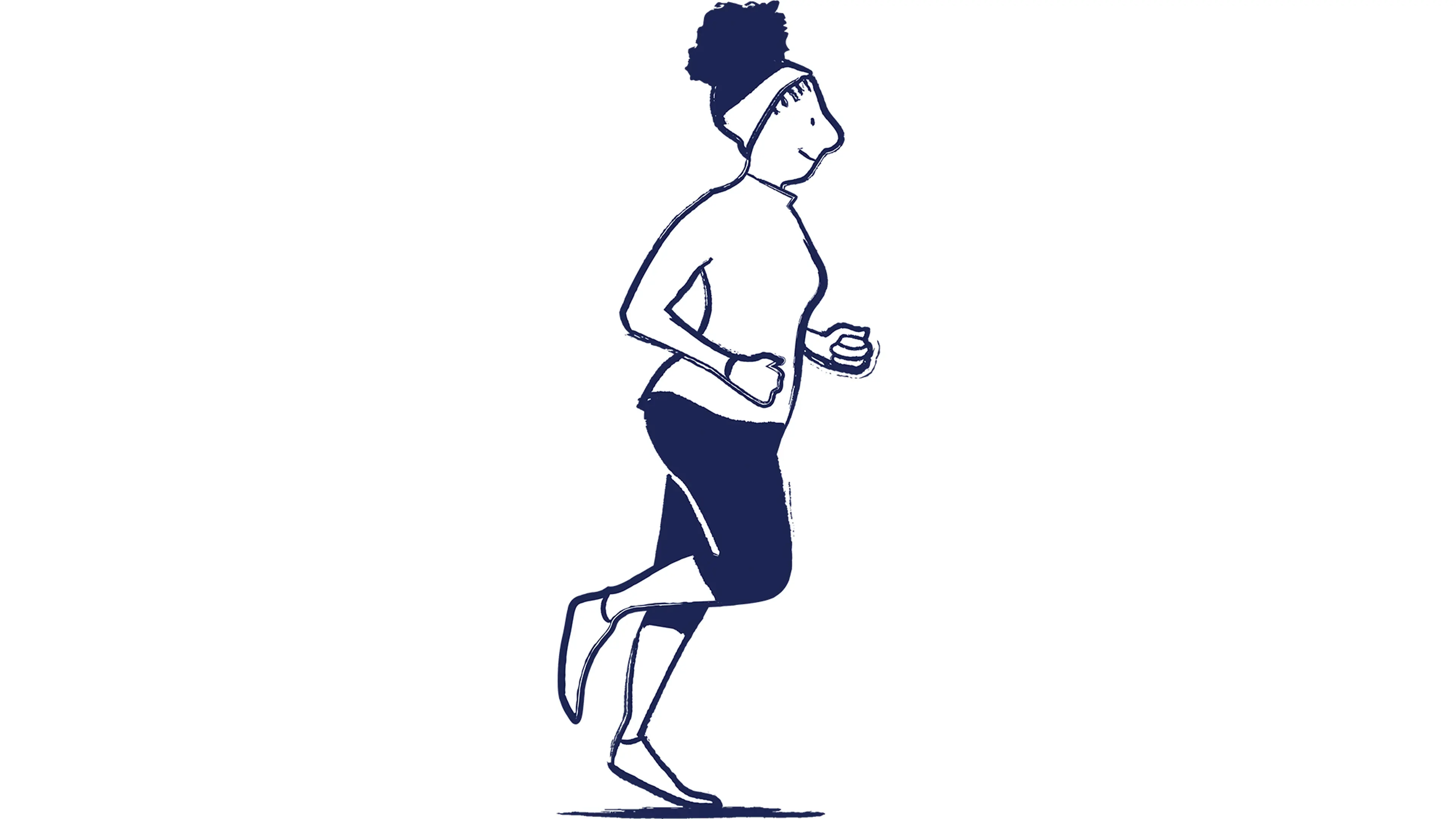 An illustration of a woman running.