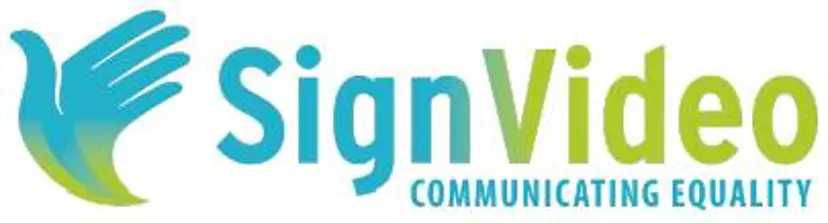 Sign Video Logo: Sign Video communicating quality