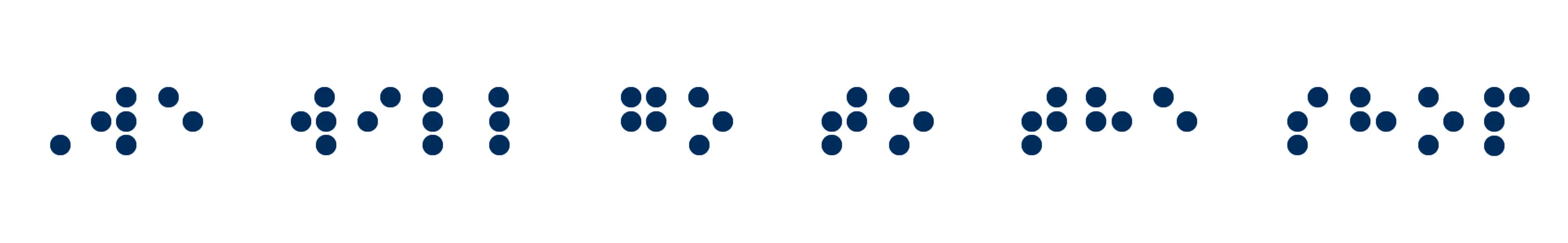 'We will go to the shop' written in braille