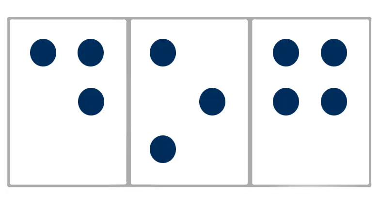 Dog written in braille