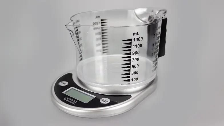a photograph of a talking kitchen scale