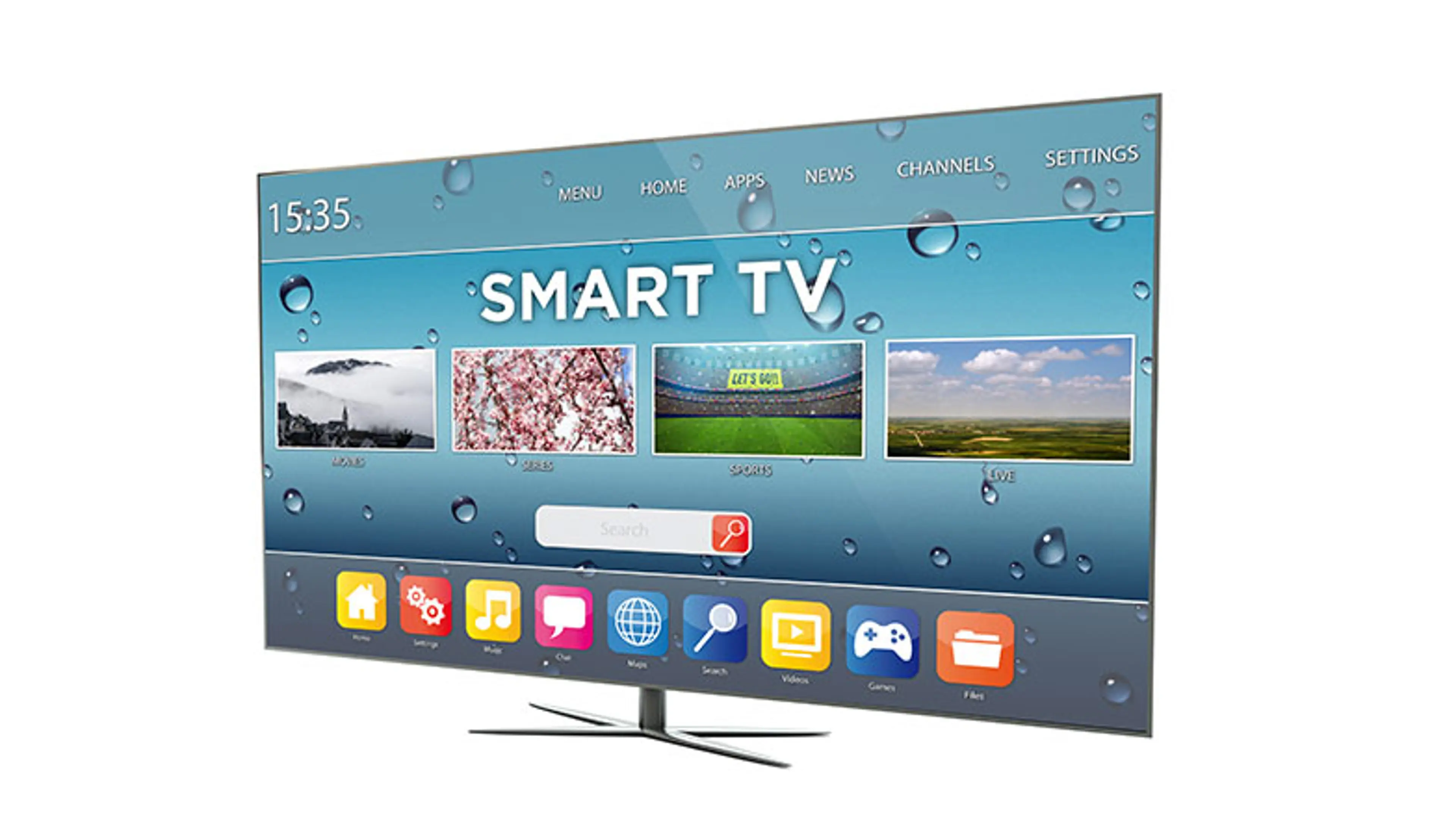 A product image of a smart TV