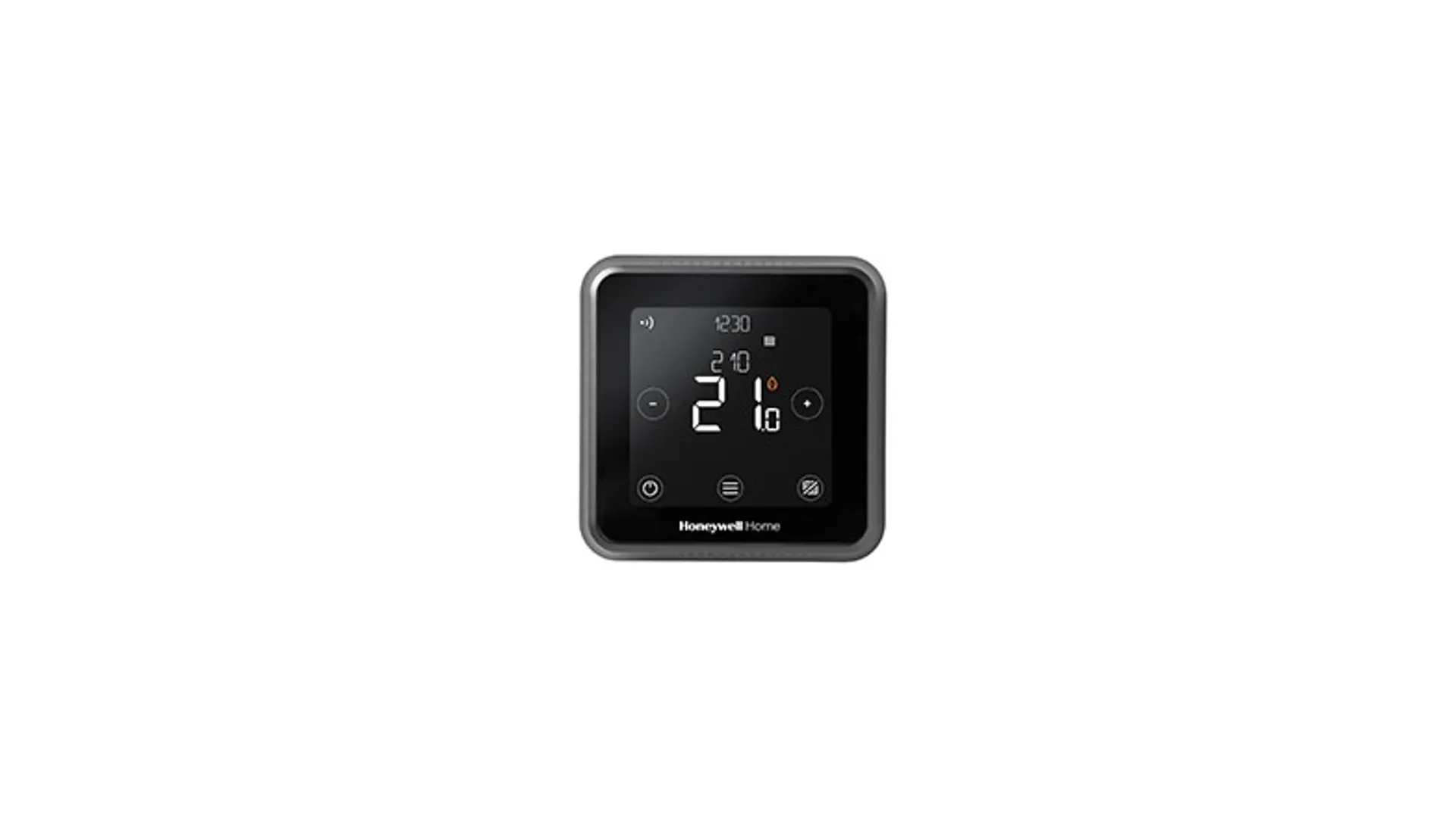 A product image of a Honeywell smart thermostat