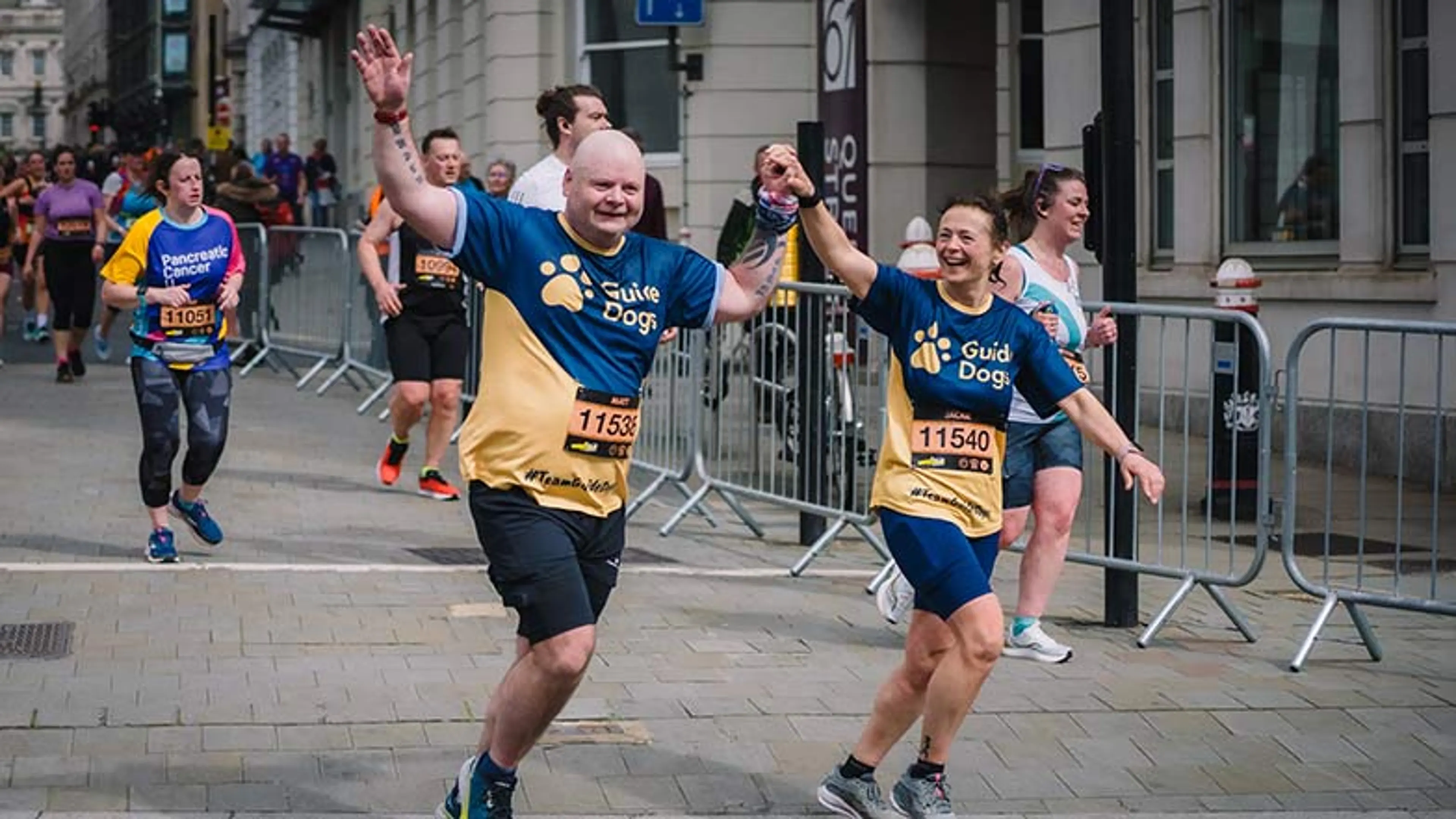 A Guide Dogs runners in the London Landmarks Half Marathon